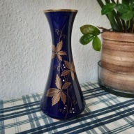 Vintage, Piękny kobaltowy wazon KPM