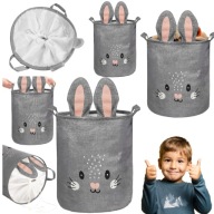 POJEMNIK NA ZABAWKI DUŻY KOSZ TKANINA MYSZA ZAMYKANY ORGANIZER 45X35CM 43L