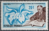 RWANDA - PREZYDENT F. D. ROOSEVELT - 1970 - CZYSTY **