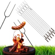 WIDELCE OGNISKOWE 125cm SOLIDNE STALOWE KIJE DO KIEŁBASEK WYGODNE