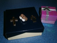 WISIOREK KRZYŻYK KAMIEŃ PTASZKI SOWA 3 SZT