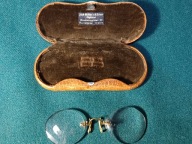 Oficerskie okulary / binokle w etui Isak Mobeck & Soner Norrrkoping WW I