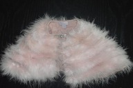 Monsoon - różowa narzutka,bolerko 80% wełna jagnięca, marabut, 3-6 lat