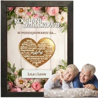 Personalizowana Drewniana Ramka A4 Prezent na Dzień Babci Dziadka obraz 3D