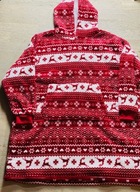 Szlafrok otulacz sweter podomka z motywem świątecznym polar Święta zima