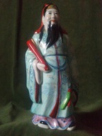 Piękna stara figurka porcelanowa - ręcznie malowana 21 cm.