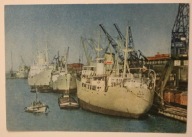 GDYNIA. Fragment portu, CZYSTA, 1965 rok
