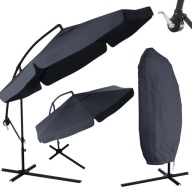 PARASOL OGRODOWY DUŻY Z WYSIĘGNIKIEM REGULOWANY SKŁADANY POKROWIEC 350 CM
