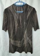 BLUZKA DAMSKA CZARNO-SZARA KRESZOWANA 44-46-48