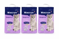 3x WINSTON Żwirek Zbrylający dla KOTA Kotów z Glinki Bentonitowej 6L