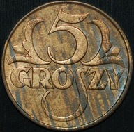 5 groszy 1931 - piękny egzemplarz