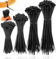 OPASKI KABLOWE OPASKI ZACISKOWE TRETYTKI ZESTAW 500SZT CZARNE MOCNE XL ABS