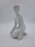 AQUINCUM BUDAPEST akt kobiety figurka porcelanowa lata 60 vintage