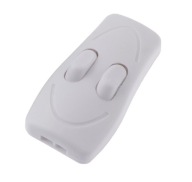 Wyłącznik podwójny Klasyczny czarny Lampka dwutorowy do Lampki Biały