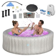 BASEN Z HYDROMASAŻEM SPA OGRODOWE JACUZZI NADMUCHIWANE PODGRZEWANE 1000L
