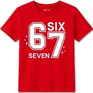 TeeRock Koszulka 67 BRAINROT SIX SEVEN Prezent Dzień Dziecka 134-146