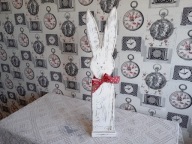 DREWNIANY KRÓLIK ZAJĄC DUŻY 56 cm- DEKORACJA DOMU
