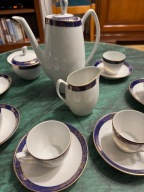 Chodzież antyk porcelanowy serwis kawowy komplet na 6 osób lata 60 te