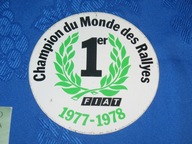 FIAT Mistrzostwo Świata w Rajdach samochodowych 1977/1978 naklejka z 1978