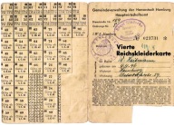 III Rzesza – karta odzieżowa 1944, kompletna, kupony + punktacja