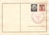 TRZECIA RZESZA -karta aneksja Czech -stempel znaczki 1938 rok