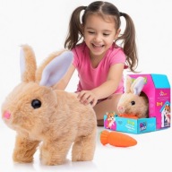 KRÓLICZEK INTERAKTYWNY Z DŹWIĘKIEM KICA RUSZA USZAMI PLUSZAK Z MARCHEWKĄ