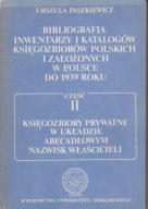 Bibliografia inwentarzy i katalogów księgozbiorów polskich cz. 2 ; jak nowa
