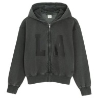 Cool, Bluza dziewczęca z kapturem, rozpinana, szara, 134 cm