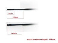 Szprycha 287mm, płaska, straight pull, czarna.