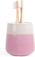 KUBEK NA SZCZOTECZKI DO ZĘBÓW CERAMICZNY RÓŻOWO-BEŻOWY 350ML ŁAZIENKOWY