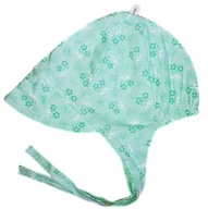 Czapka dziecięca niemowlęca wiązana z daszkiem