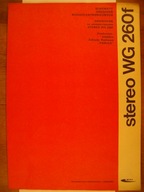 WG-260 f stereo Gramofon Instrukcja Serwisowa