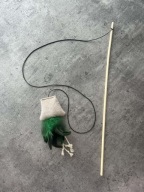 WĘDKA DLA KOTA ZABAWKA WALERIANA KIJ 50CM zieleń