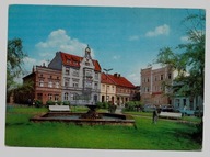 Tuchola RYNEK ok.1970r Kawiarnia Borowianka Plac Wolności fiat 125p 141j