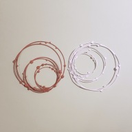 Scrapki papier wieniec kropki kraft 15szt