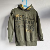 Khaki bluza z kapturem dresowa Y.F.K. 128 chłopięca (551)