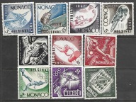 MONAKO - I.O. Helsinki`52 -żeglarstwo i inne dys. 1953** Mi 458-67 (01/2012
