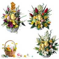 STROIK WIELKANOCNY ŚWIĄTECZNY WIOSENNY NA CMENTARZ DO DOMU DEKORACJA