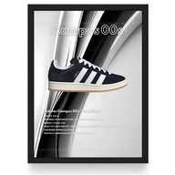 Plakat Adidas 00s Campus “Core Black” /Clean Fold/ (Czarna/Biała Ramka)