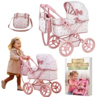 Wózek Dla Lalek Lalki Gondola Torba Składany Koszyk STABILNY Dzieci +GRATIS