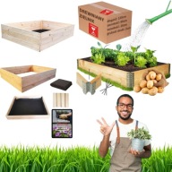 SKRZYNIA OGRODOWA DREWNIANA NA WARZYWA 120X80 WARZYWA GRZĄDKA PODWYŻSZONA