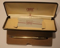 CROSS - PIĘKNY STARY ZŁOCONY DŁUGOPIS + CERTYFIKAT + ETUI