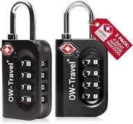 2x KŁÓDKA Z SZYFREM DO WALIZKI BAGAŻOWA SYSTEM TSA ZESTAW