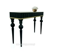 PIĘKNA CZARNO ZŁOTA KONSOLA SUPER FASON 100% DREWNO