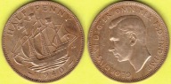 Wielka Brytania Half Penny 1940 r.