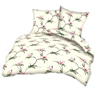 Pościel kora lux 140x200 + 1x70x80 guzik K 204 Magnolia jasna