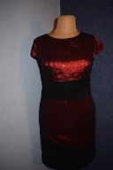 * INFINITY * SUKIENKA OŁÓWKOWA WIZYTOWA Z CEKINAMI CZERŃ Z BORDEM_46