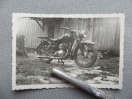 STARY MOTOCYKL RADZIECKI IŻ REJESTRACJA STARA FOTOGRAFIA ciekawa