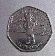 Wyspa Man 50 pensów 2020r. Miś rupert BCM