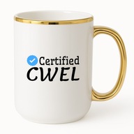 KUBEK ELEGANT 425ml CERTIFIED CWEL na prezent dla przyjaciela do pracy